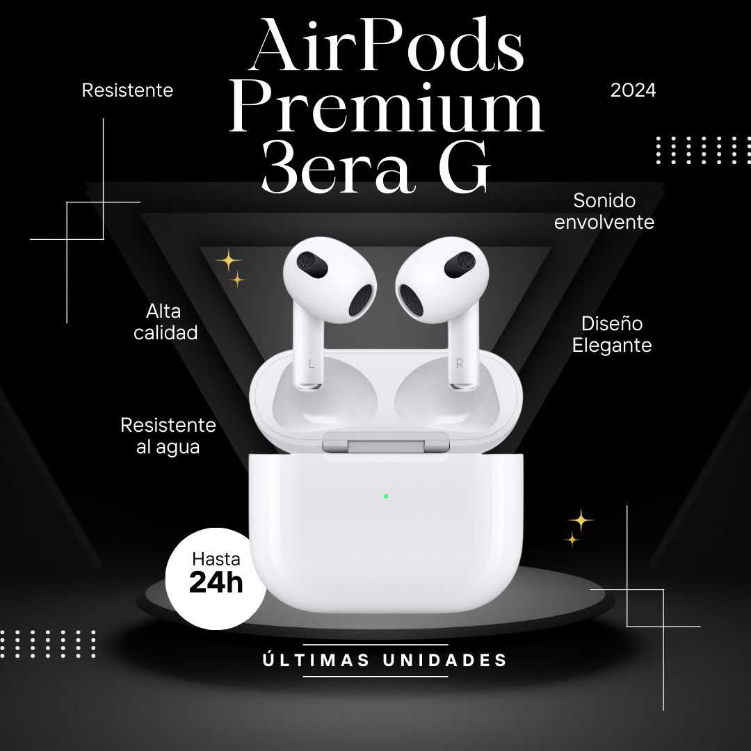 AirPods Premium🖤 3era G  S/L  iPhone/Android