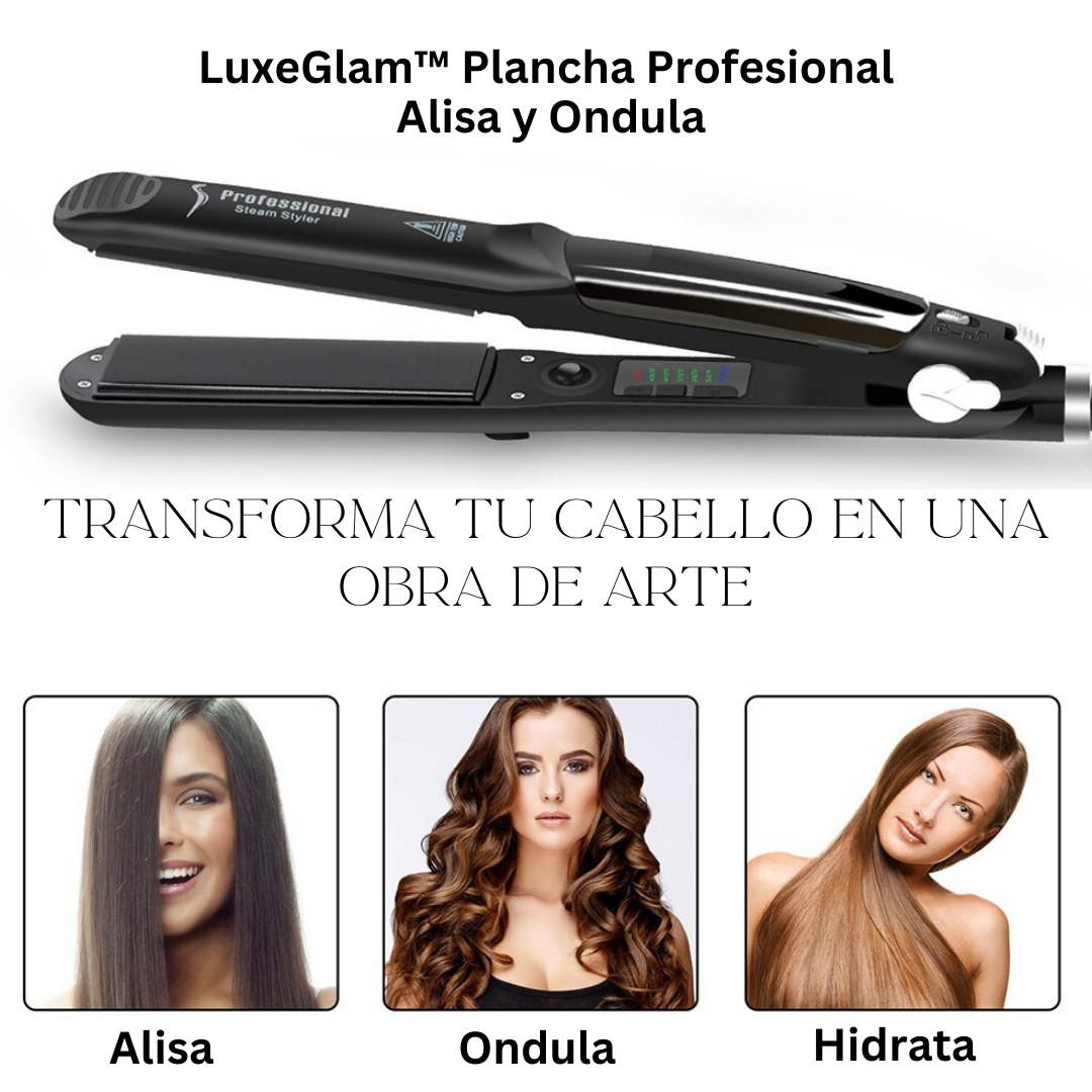 LuxeGlam™ 🖤✨Plancha Pelo Profesional